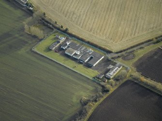Oblique aerial view centred on the radar station, taken from the NW.