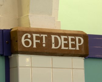 Interior. Detail of 6ft depth marker