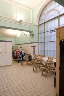 Interior. View of shower area, former gym
