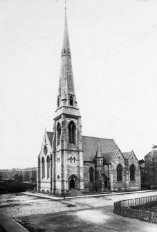 View of Trinity Congregational Church, Glasgow, from East.
Titled: 'Trinity Church. John Honeyman Arch. 967'
