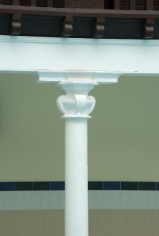 Interior. Main pool, detail of column