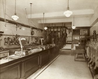 Edward Watson Sons and Co. Interior. Butchers shop.