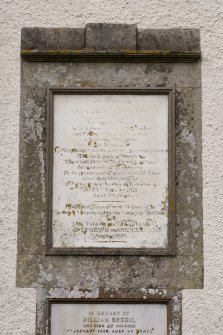 Detail ofmemorial plaque