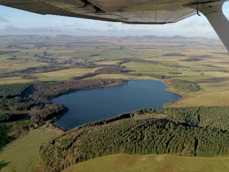 General oblique aerial view centred on the reservoir, taken from the NE.