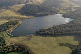 Oblique aerial view centred on the reservoir, taken from the SE.