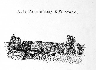 'Auld Kirk o' Keig SW Stone'; from Maclagan, C 1875 The Hill Forts and Stone Circles of Scotland pl. xxvii