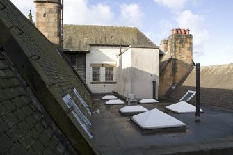 View of gable of No 10 Lowther Terrace from No 8 Lowther Terrace.