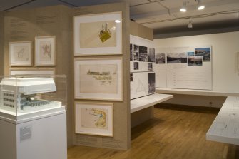 General view of 'Gillespie Kidd & Coia: Architecture 1956-87' exhibition, lower floor.