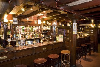 Interior view of main bar area, Scotia Bar, Glasgow