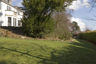 View of terraced garden