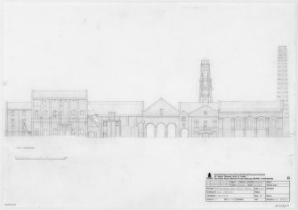 Survey drawing of East elevation of Lady Victoria Colliery, Newtongrange.