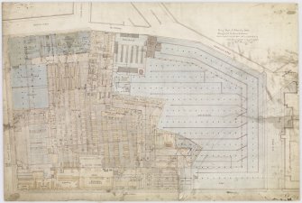 Digital copy of plan of Pullar's Dye Works, Perth.
Insc: "Plan of Messrs J.Pullar & Sons Works. Shewing present Works and Extensions. Extensions coloured light blue, old works, dark shade. Scale three quarters of an inch equal to 10 feet."