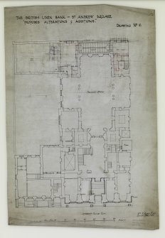 Street floor plan showing additions and alterations.