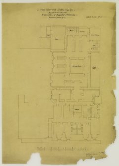 Sketch plan of suggested alterations. Basement floor plan.