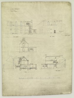 Sections, elevations and floor plans showing alterations and additions including details of drainage.