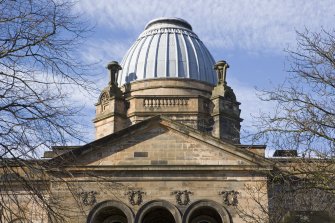 Pediment and dome, view from E