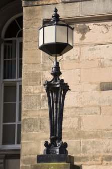 Detail of lamp standard outside E entrance