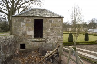 View of garden house from  E