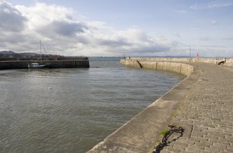 Pier and harbour entrance, view from SSE