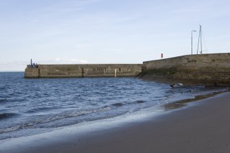 View of harbour entrance from W