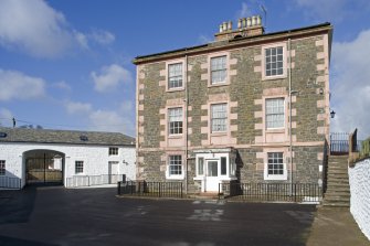 View from south east including stable court.