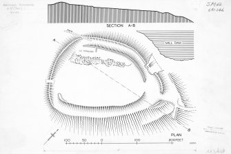 Publication drawing; plan of earthwork, Sandyknowe