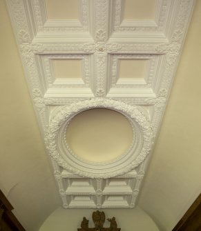 Interior. Main floor, music room, view of ceiling