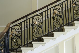 Interior. Staircase, detail of banister