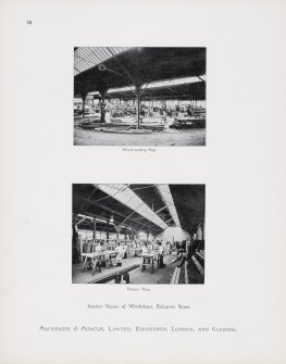 Catalogue of Horticultural Buildings by MacKenzie and Moncur.
Interior Views of Workshops, Balcarres Street
(Wood-working shop and Painters' shop)