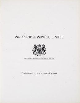 Catalogue of Horticultural Buldings by MacKenzie and Moncur. 
MacKenzie and Moncur, Limited