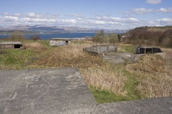 General view of SE gun-emplacement and engine/generator house from SW.