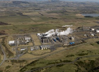 Aerial view centred on the petrochemical complex, taken from the S.