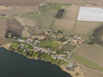 General oblique aerial view centred on the villages, taken from the SSE.