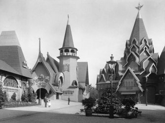 Digital copy of photograph of the Russian section, including the Mining Industry Pavilion, of the Glasgow International Exhibition in 1901.