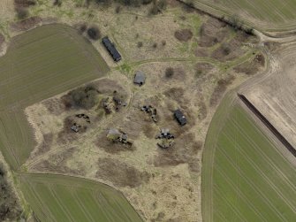 Oblique aerial view centred on the heavy anti-aircraft battery, taken from the NNW.