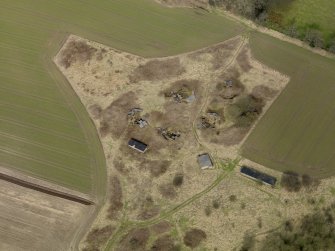 Oblique aerial view centred on the heavy anti-aircraft battery, taken from the S.