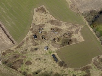 Oblique aerial view centred on the heavy anti-aircraft battery, taken from the SE.