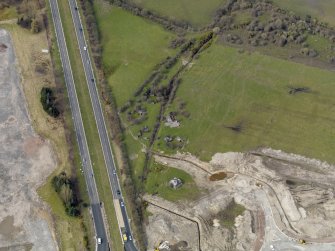 Oblique aerial view centred on the heavy anti-aircraft battery, taken from the SE.