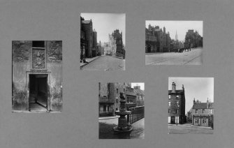 Digital copy of inner page of card folder containing photographs of Candlemaker Row. 
Edinburgh Photographic Society Survey of Edinburgh and District, Ward XIV George Square