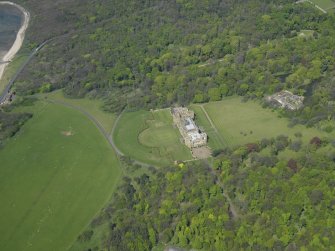 Oblique aerial view centred on Gosford House and policies, taken from the S.