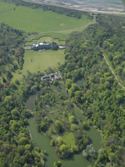 Oblique aerial view centred on Gosford House and policies, taken from the ENE.