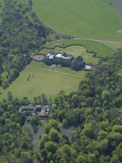 Oblique aerial view centred on Gosford House and policies, taken from the NE.