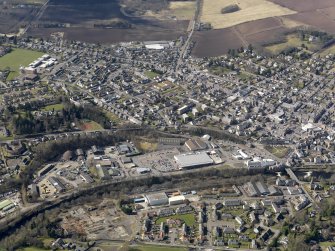 General oblique aerial view of the town, taken from the ENE.