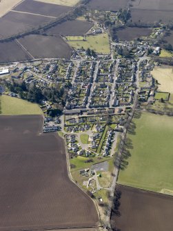 General oblique aerial view of the village, taken from the ENE.