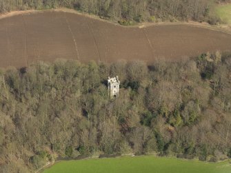 Oblique aerial view of the Tower adjacent, taken from the N.