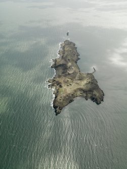 General oblique aerial view in Inchkeith and it's defences, taken from the NW.
