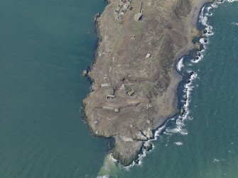 Oblique aerial view centred on S defences, taken from the SSE.