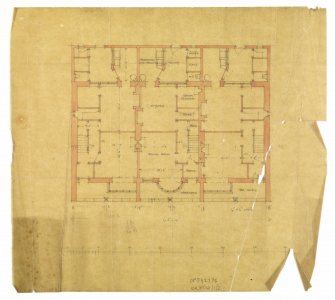 Cottages for J J Gelletly and Miss Guthrie Wright.
Ground floor plan.