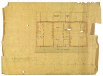 Cottages for J J Gelletly and Miss Guthrie Wright.
First floor plan.