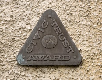 Detail of Civic Trust award plaque.